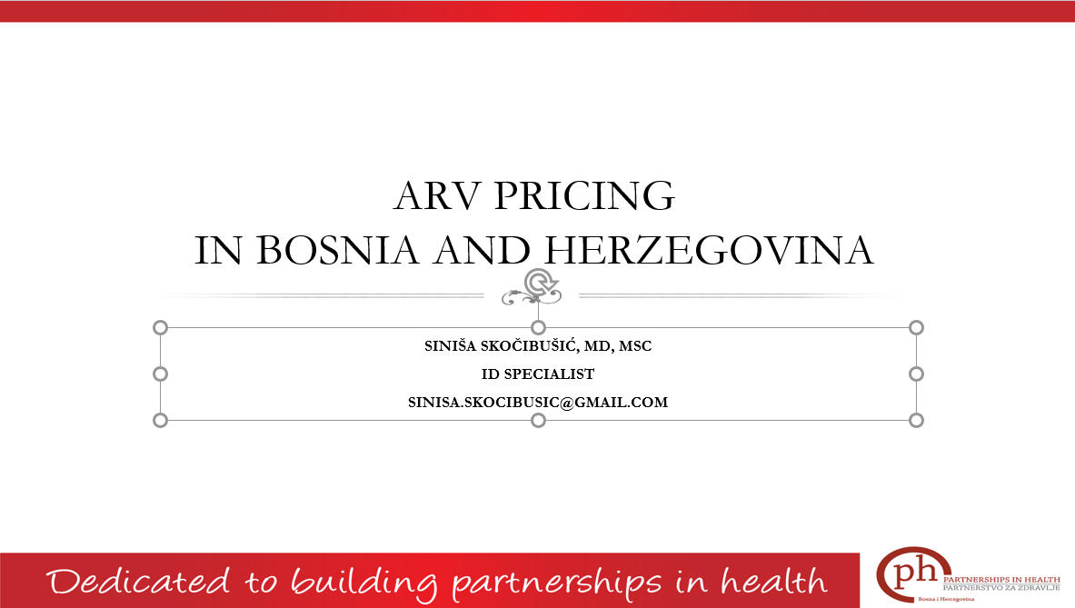 ARV Pricing in Bosnia and Herzegovina by dr. Siniša Skošibušić